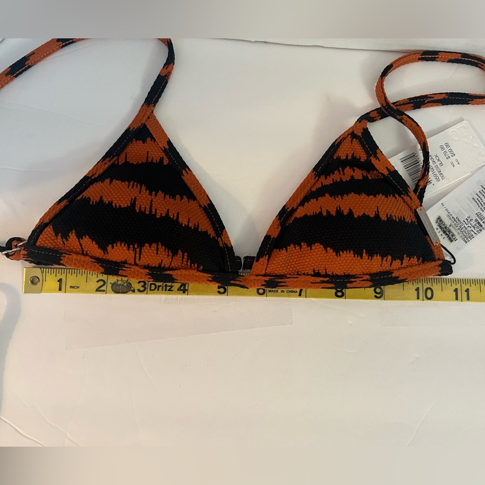 Billabong Orange and Black Tiger Stripe Bikini - Picture 3 of 5